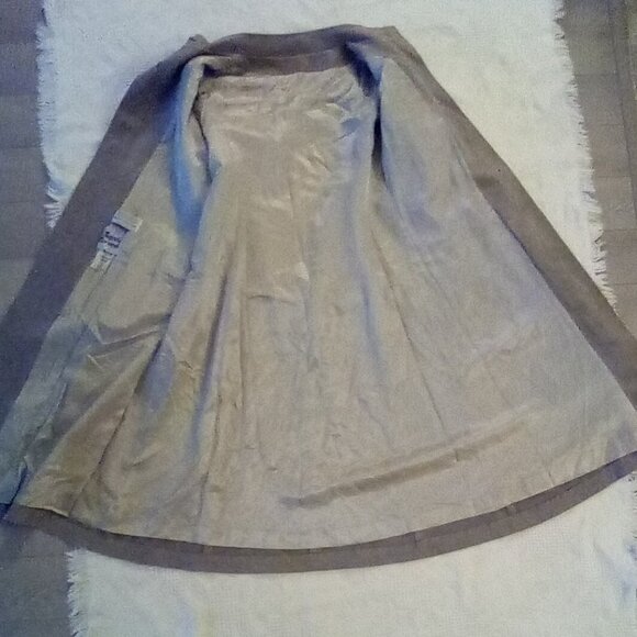 VTG Ultra Suede Majestic Garment Belted Trench Coat Size S - Picture 7 of 16